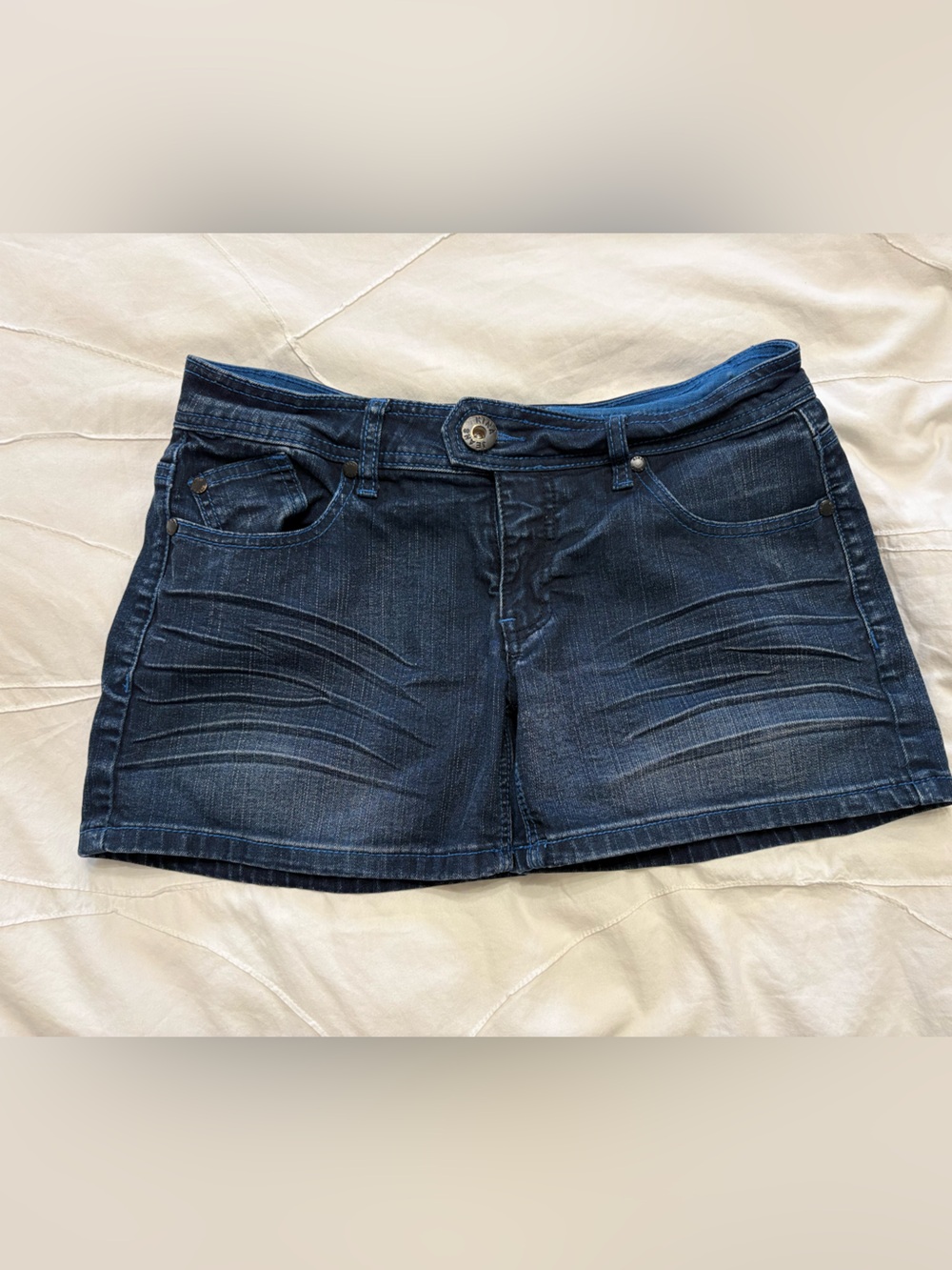Blue Wash Denim Mini Skirt